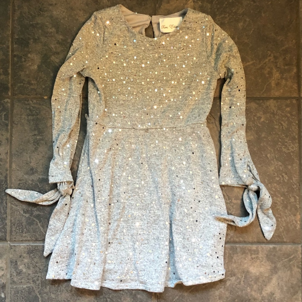 Silver sequin dress